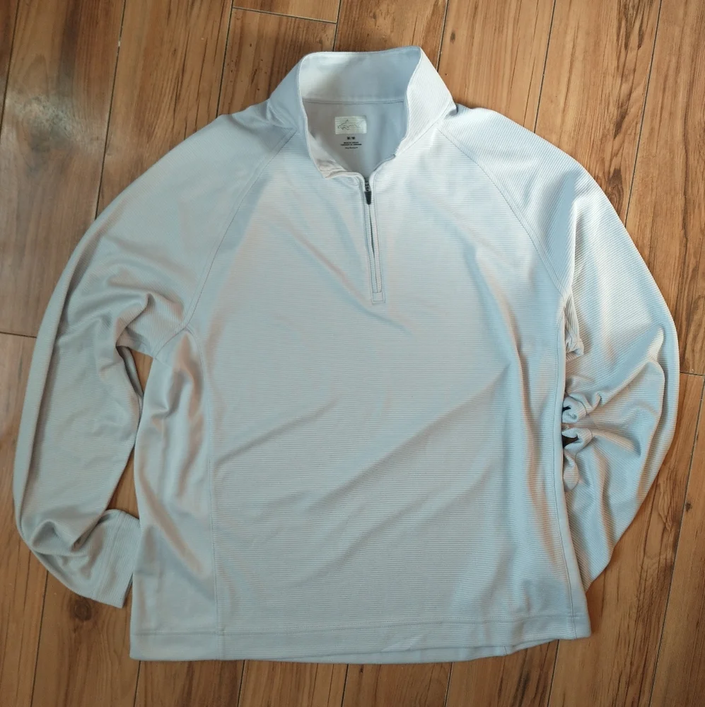 Greg Norman Light Gray Quarter-Zip Pullover Size Medium - Picture 5 of 6
